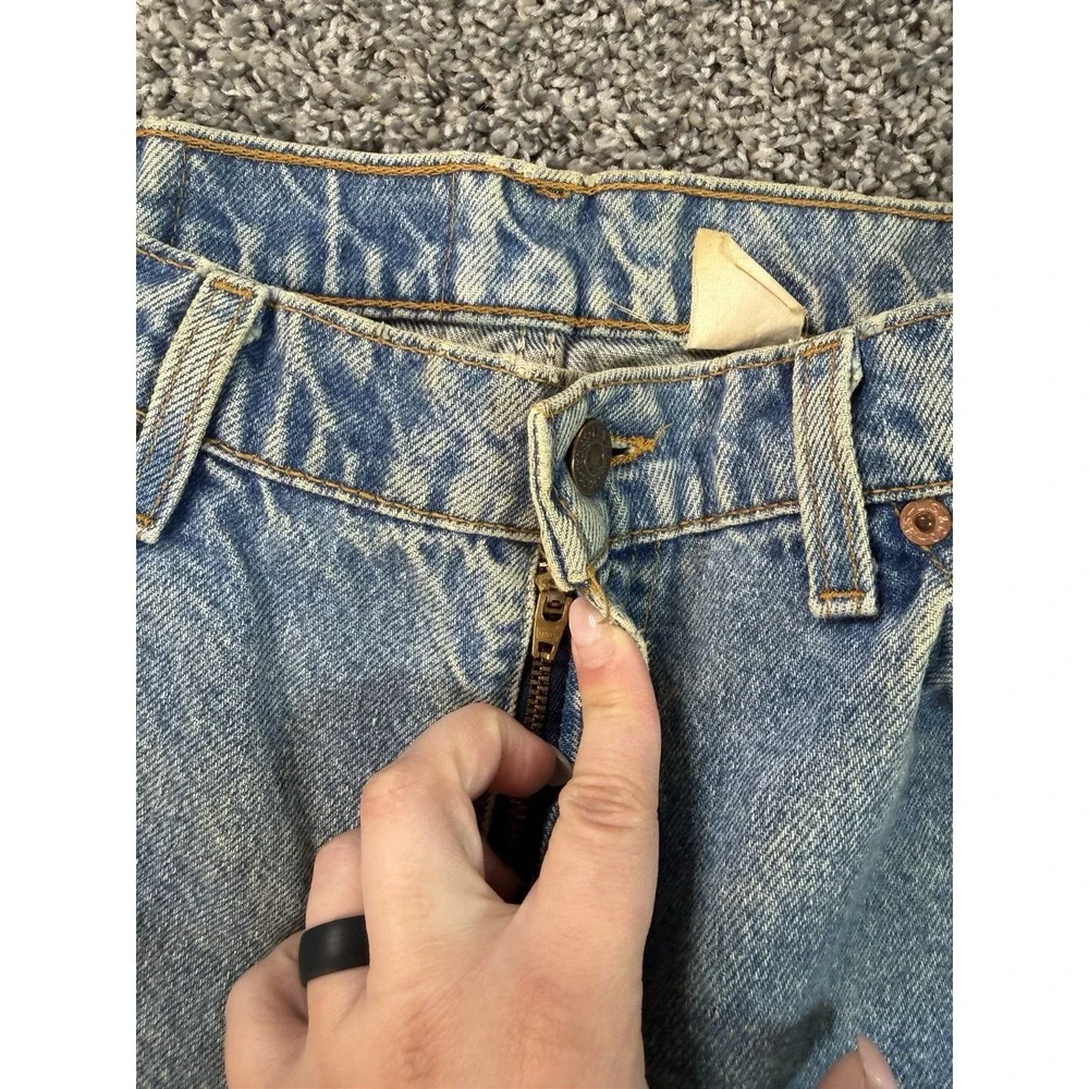 Vintage Levi's 517 Bootcut Orange Tab Jeans Men's Size 36X34 Blue